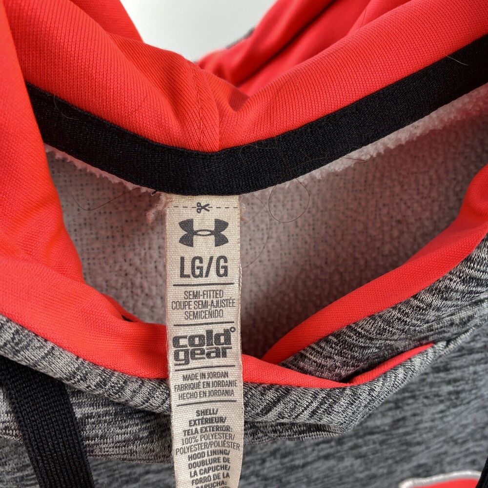 Under Armour Women’s Hoodie Grey and Salmon Color Cold Gear Athletic Size Large - Picture 3 of 3